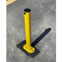 Yellow Folding Parking Post Integral Lock (Concrete In)