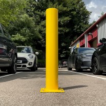 139mm Dia Yellow Warehouse Bollard Bolt Down 900mm High