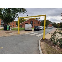 Fixed height barrier on car park entrance 