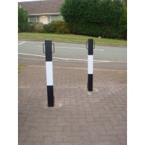 Heavy duty removable bollards installed on driveway 