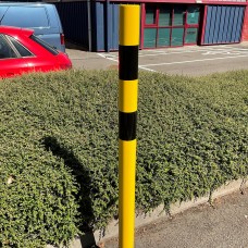 SB27 90mm Dia Hi-Vis Protective Bollard Concrete In 