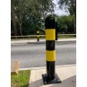 Heavy Duty Bollard Black and Yellow 139mm Dia