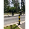 Heavy Duty Bollard Black and Yellow 139mm Dia