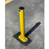 Yellow Folding Parking Post Concrete In