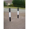 Heavy duty removable bollards installed on driveway 