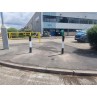 Heavy duty removable bollards installed car park 